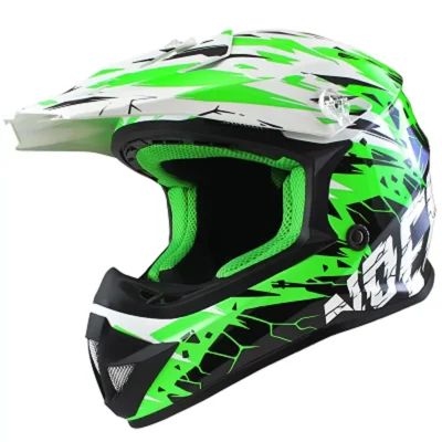 casco cross verde